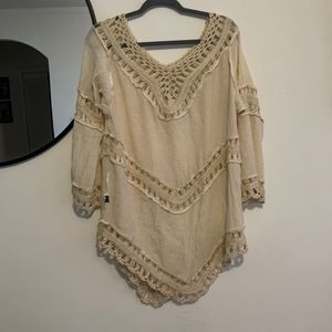 Long sleeve, boho style cover up